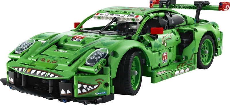 La voiture de course Porsche 911 GT3 R REXY AO Rac