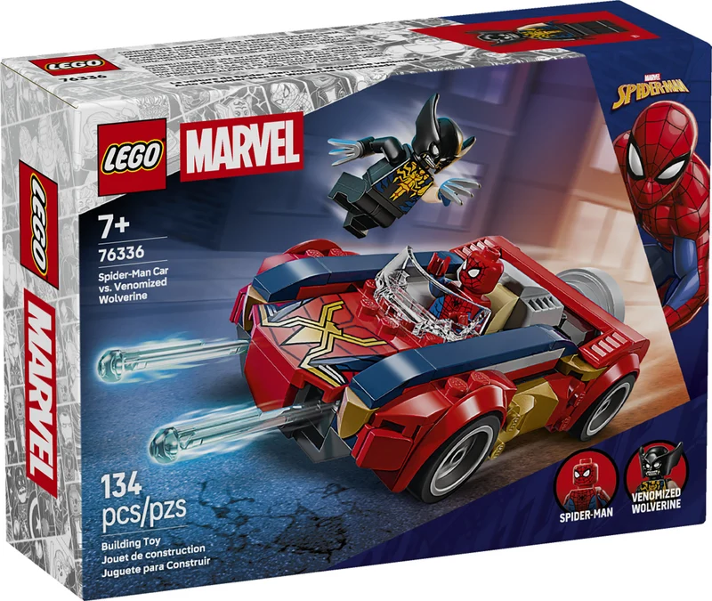 La voiture de Spider-Man contre Wolverine venomisé