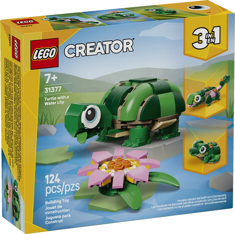 La tortue avec un nénuphar