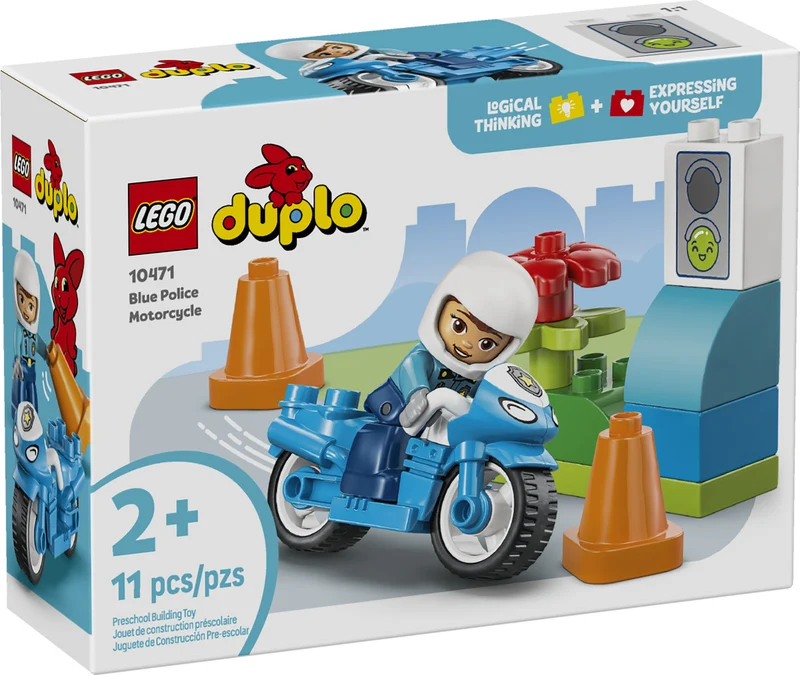 La moto de police bleue