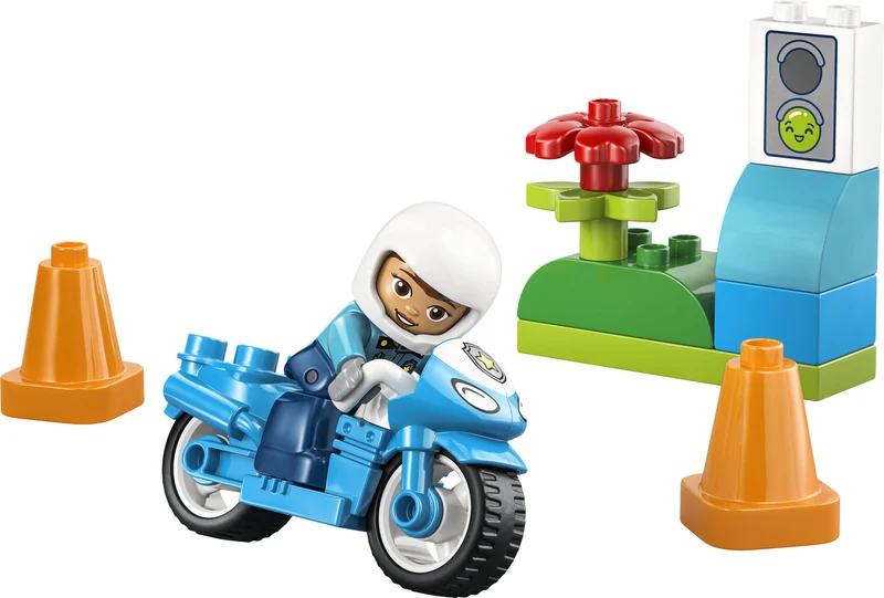 La moto de police bleue