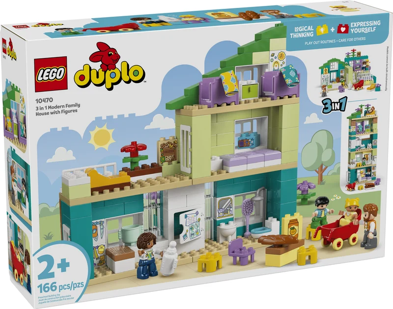 La maison familiale moderne avec des figurines 3 e