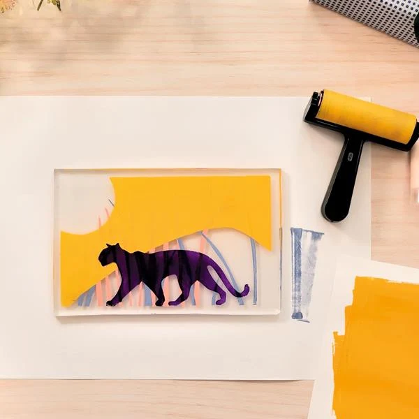 Atelier 47, impression gel - Panthères