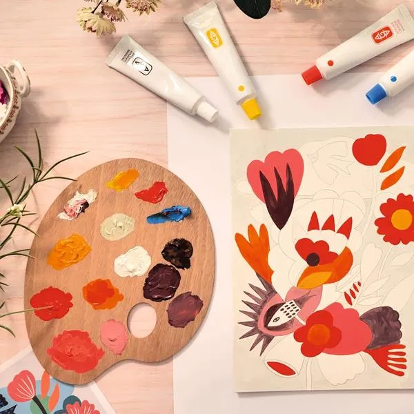 Atelier 23, mélange de couleurs - Champs