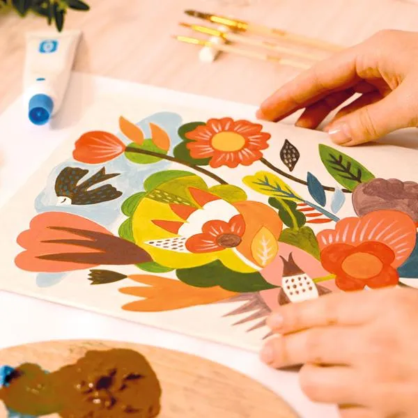Atelier 23, mélange de couleurs - Champs