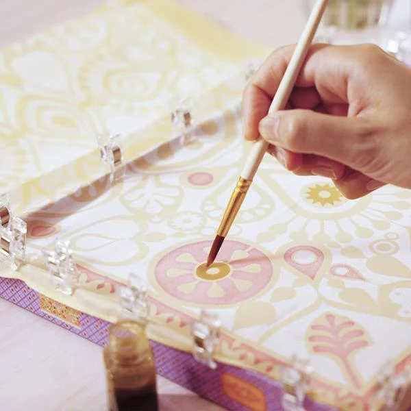 Atelier 11, peinture sur soie - Pétales