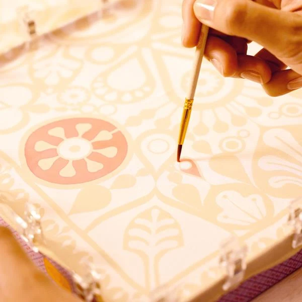 Atelier 11, peinture sur soie - Pétales