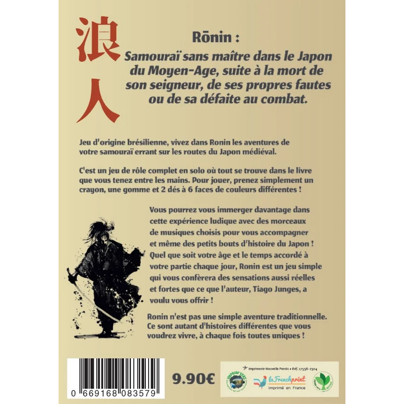 RONIN - Jeu de Rôle Solo