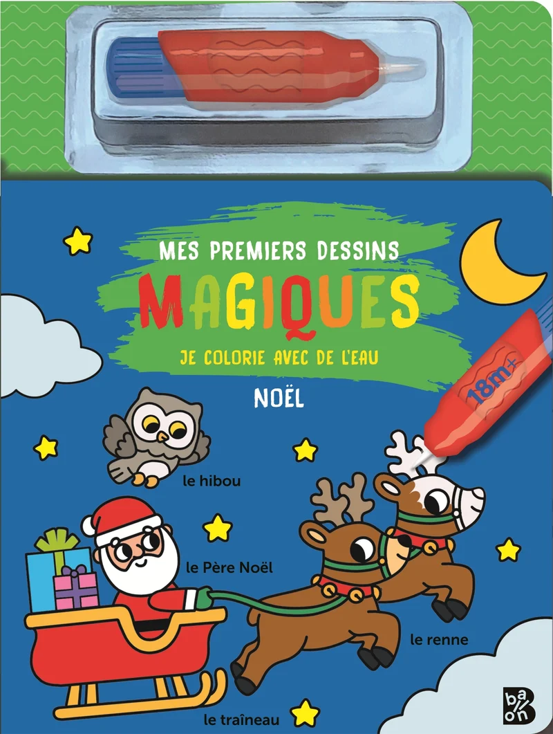 Je colorie avec de l'eau Noël