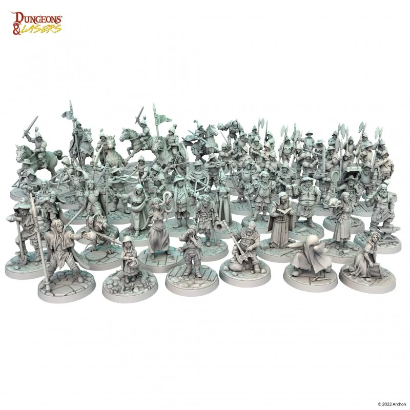 Dungeons & Lasers - Figurines- Les habitants de la cité
