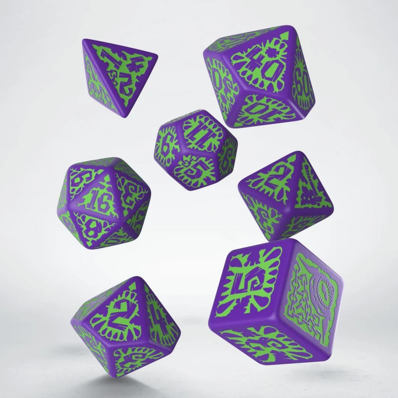 Set de dés Pathfinder - Gobelin pourpre et vert