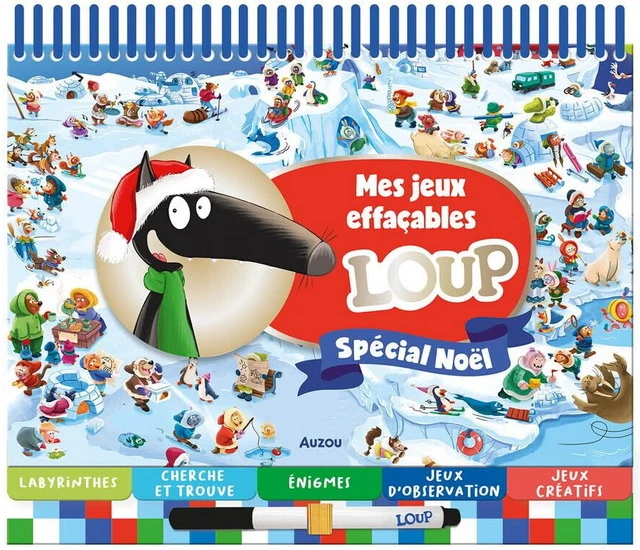 Mes jeux effaçables Loup Spécial Noël