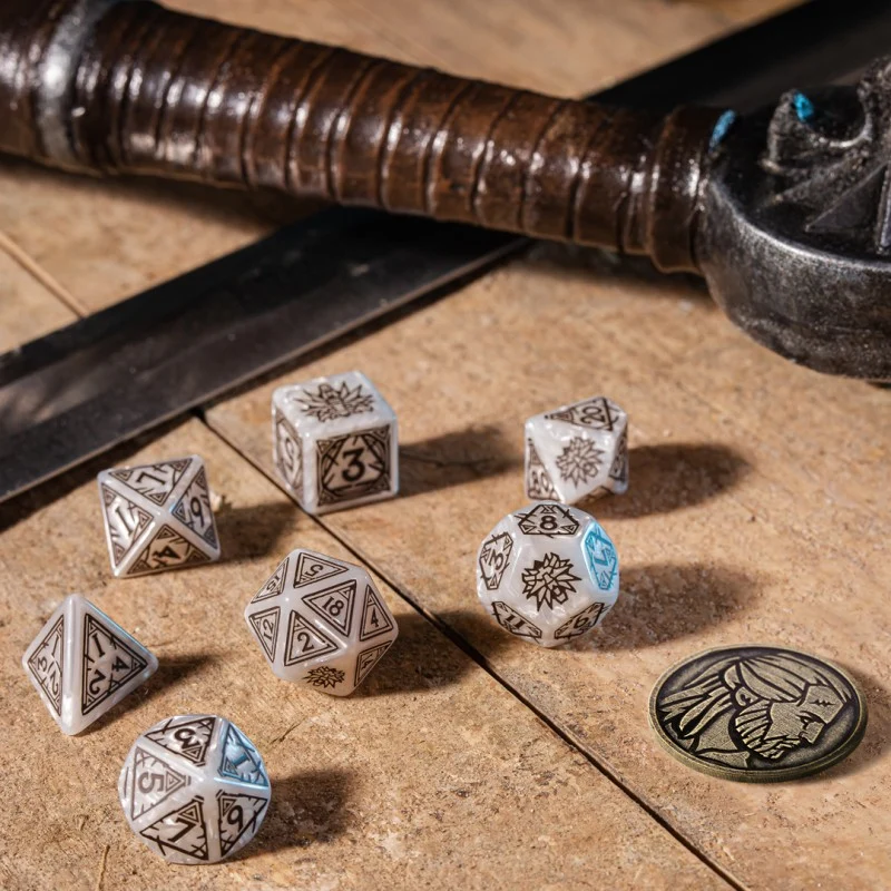 Set de dés The Witcher - Géralt, le loup blanc