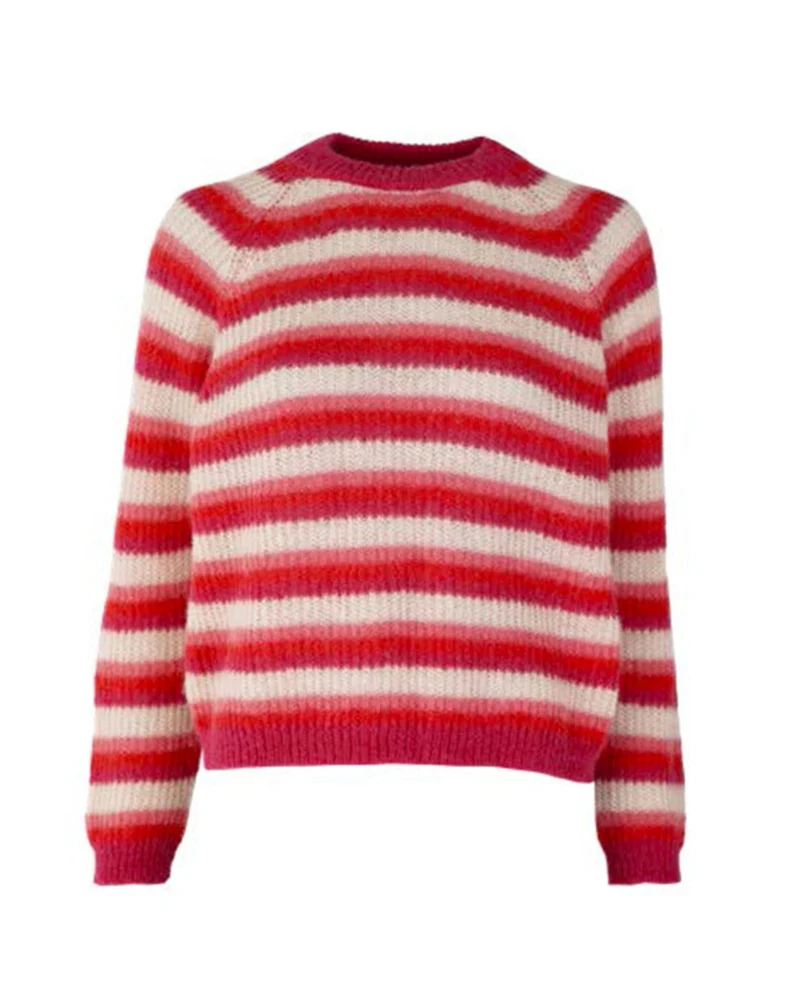 Les Tricots D'O - Pull Cristina - Rouge & Rose