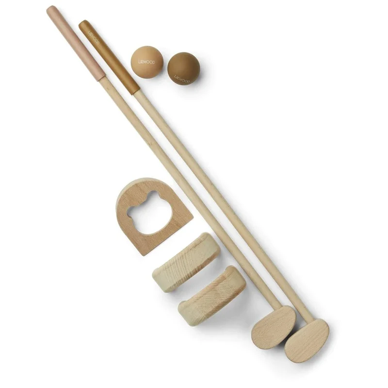 Set De Mini Golf Mary en Bois - Caramel / Rose Toscane Mix