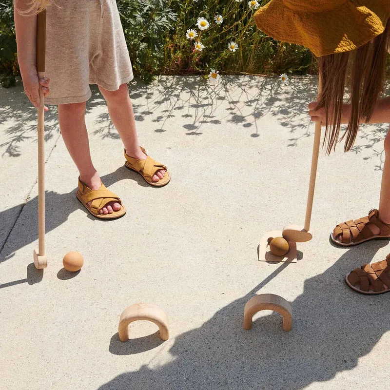 Set De Mini Golf Mary en Bois - Menthe /Vert