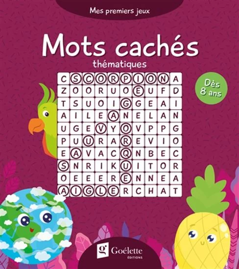 Mots cachés thématiques pour enfants