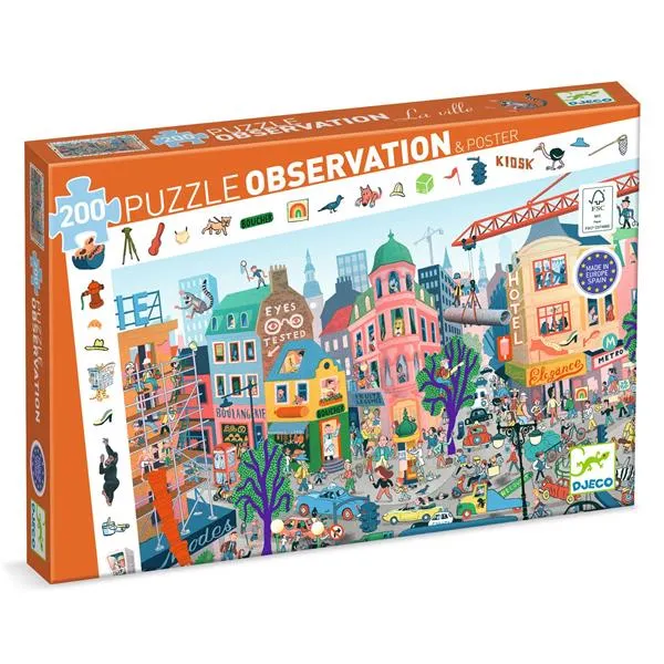 Puzzle observation, 200 pièces - La ville