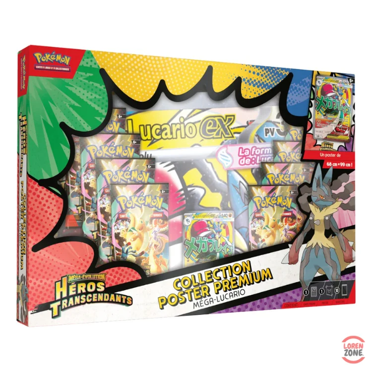 Coffret - Collection Poster Premium Méga-Lucario