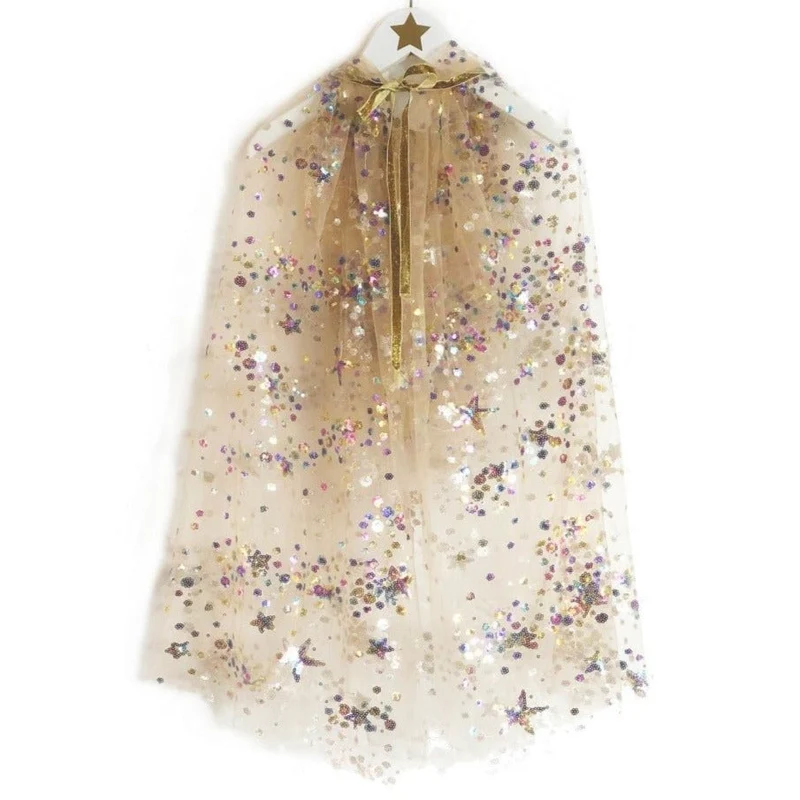 Cape De Fée Brodée À Paillettes