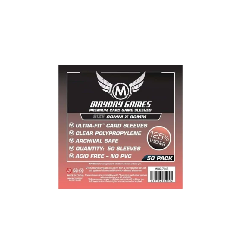 Mayday Premium Medium Square Sleeves (80mm X 80mm) 50CT