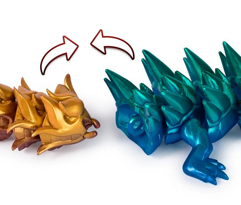 Crystalinx - Figurine articulée dragon à collectionner de 32 cm, ass.