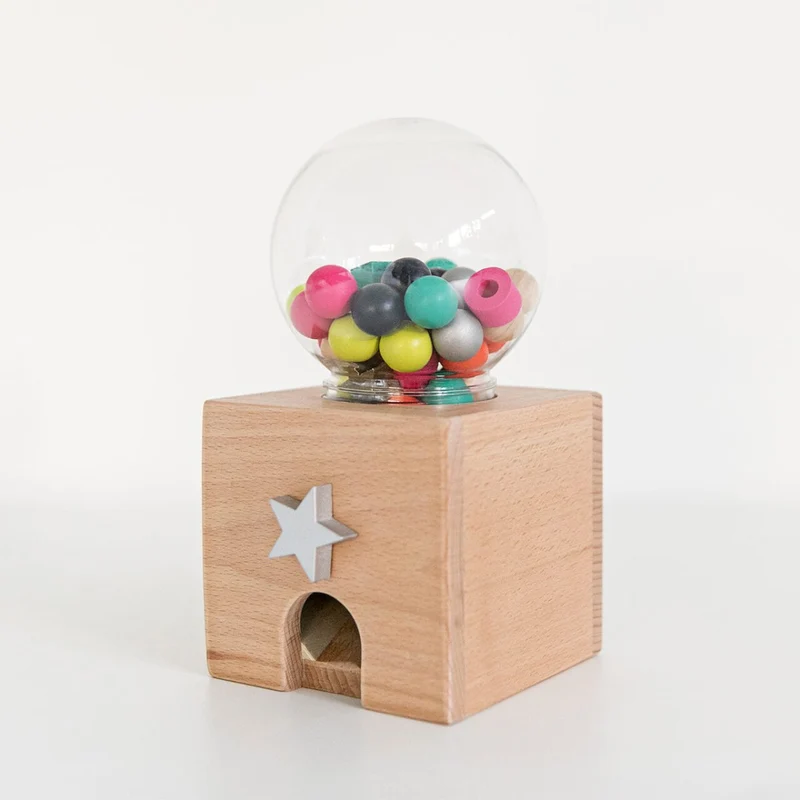 Gatcha Gatcha Distributeur De Boules De Gomme En Bois