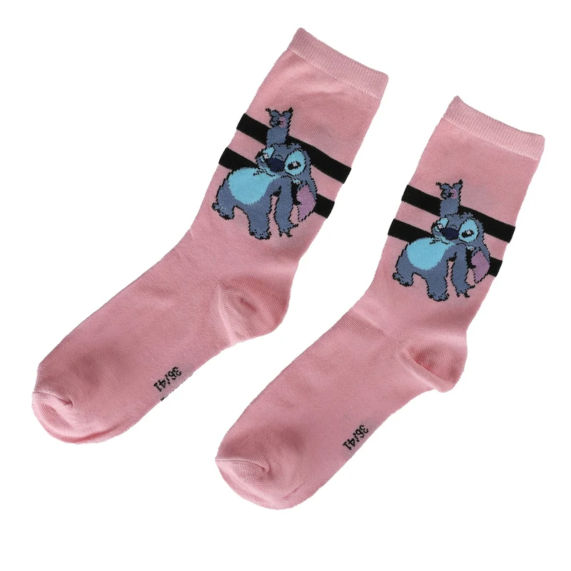 Boîte cadeau 3 paires de chaussettes Stitch ou Minnie - Bleu