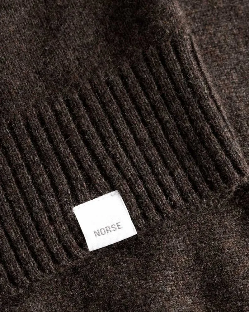 Norse Projects - Pull Standard Merino - Marron