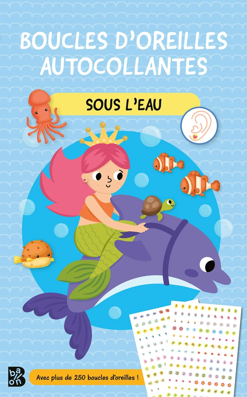 Boucles d'oreille autocollantes Sous l'eau
