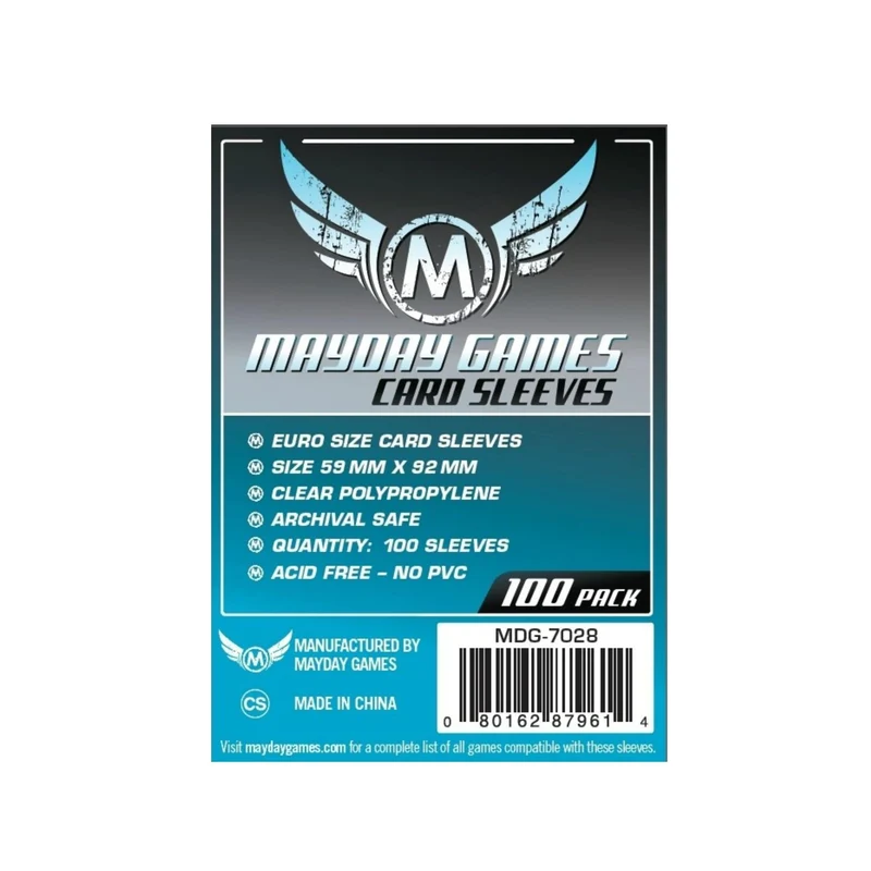 Sleeves: Mayday Standard European 59x92mm