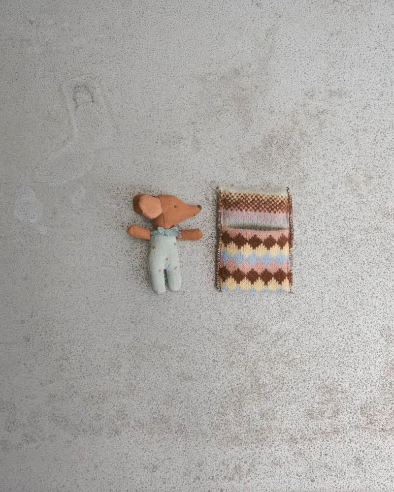 Maileg - Souris Bébé Bleu