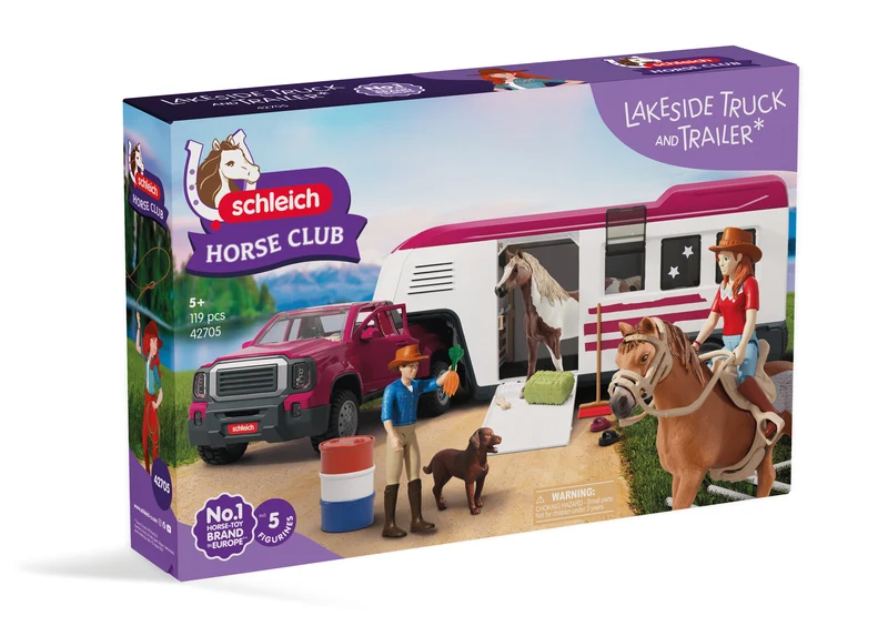 Camion avec grande remorque