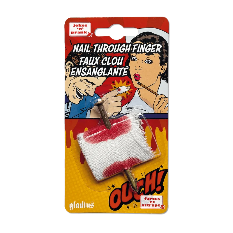 Faux clou ensanglanté | Nail Through Finger
