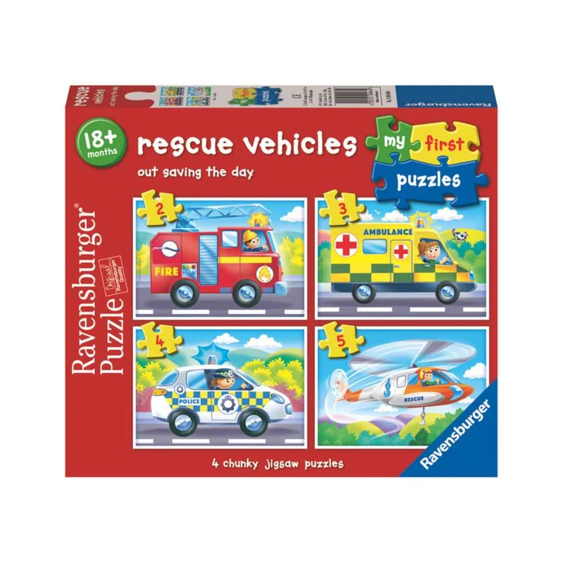 My First Puzzles - Rescue Vehicles (2, 3, 4 & 5 pcs)