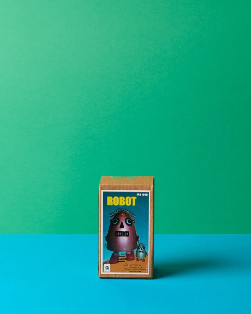 Die Blechfabrik - Robot Oeuf - Bleu