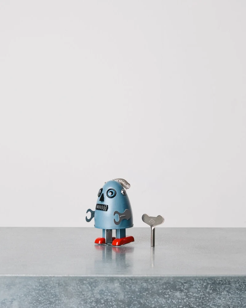 Die Blechfabrik - Robot Oeuf - Bleu