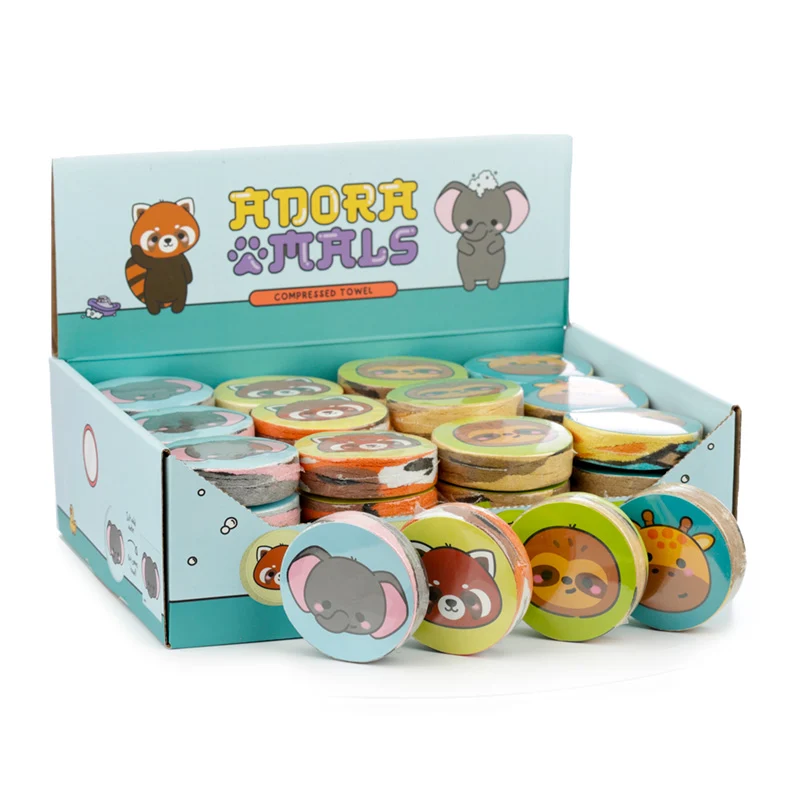 Serviette de voyage compressée animaux sauvages