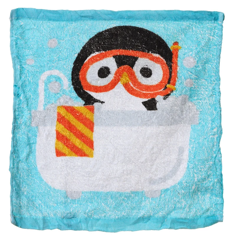 Serviette de voyage compressée canard ou pingouin