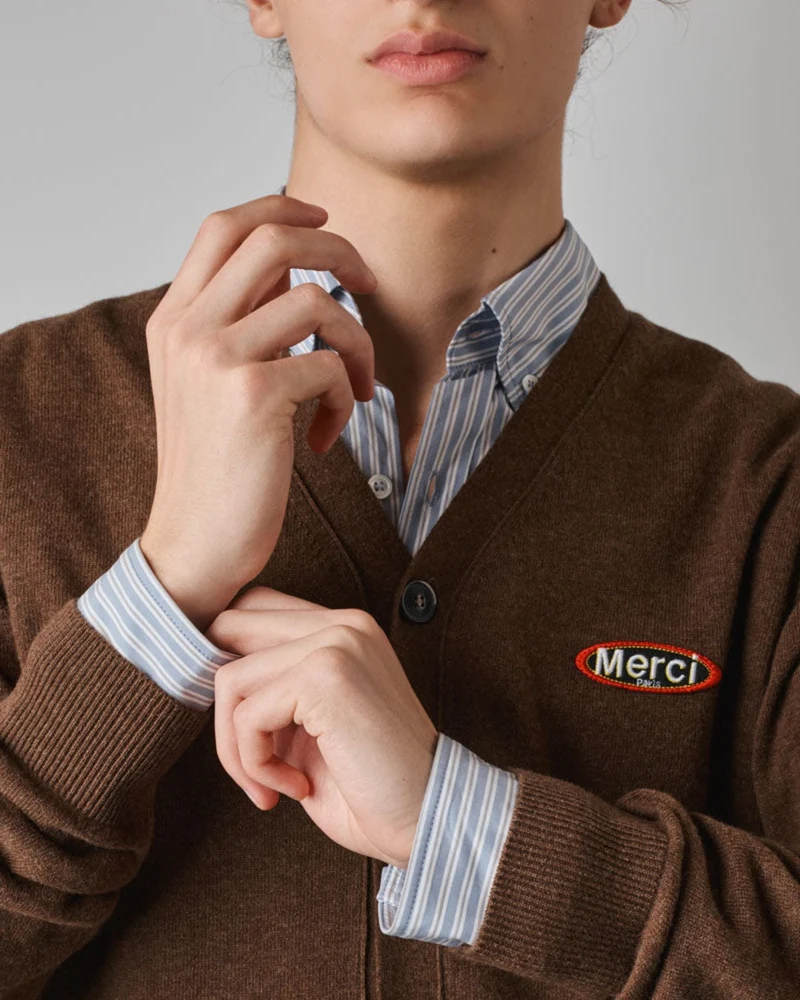 Merci - Cardigan Charlie - Marron