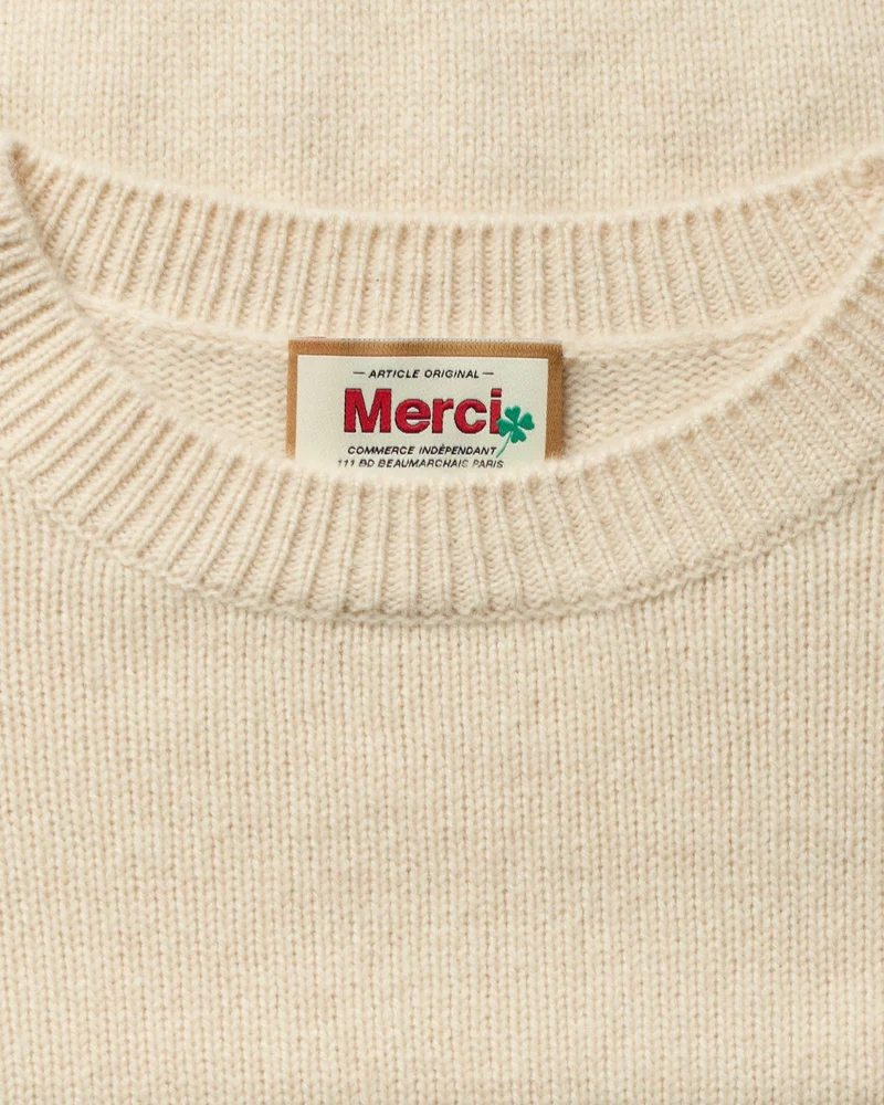 Merci - Pull Charlotte - Blanc Cassé