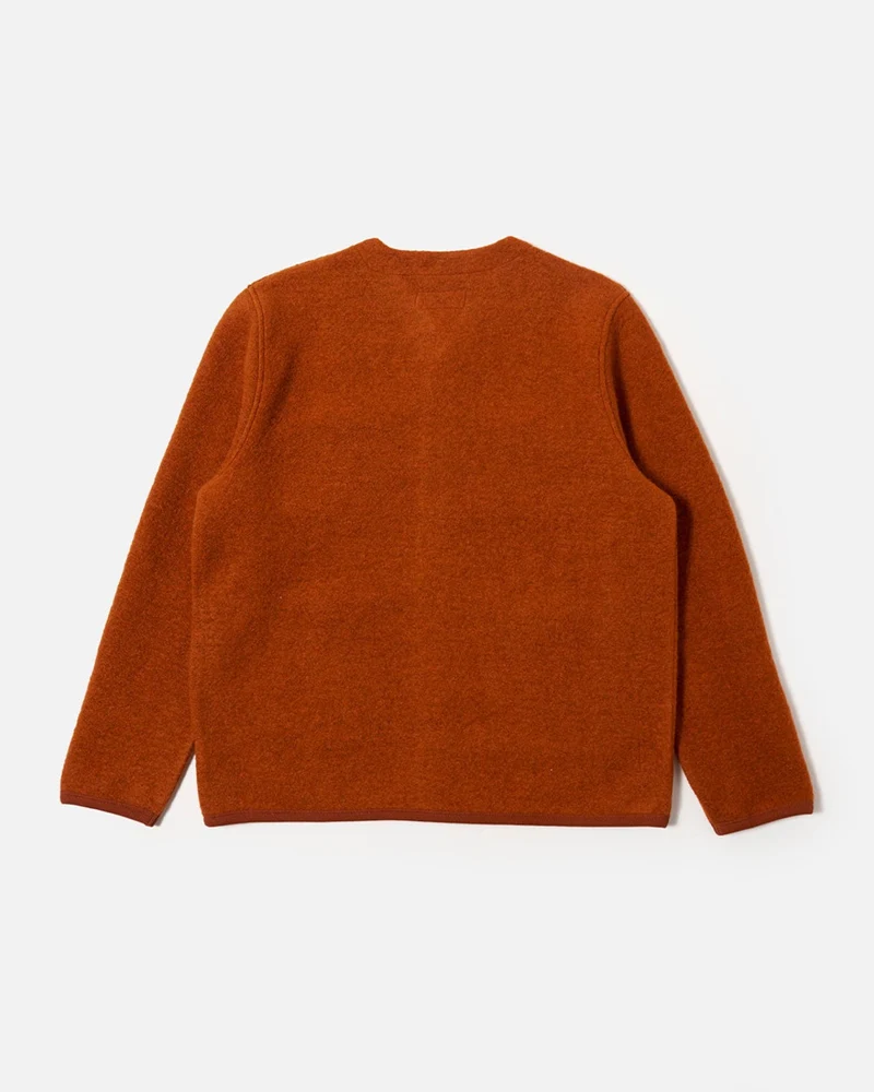 Universal Works - Cardigan Laine - Rust