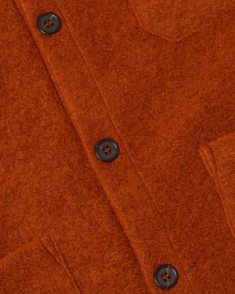Universal Works - Cardigan Laine - Rust
