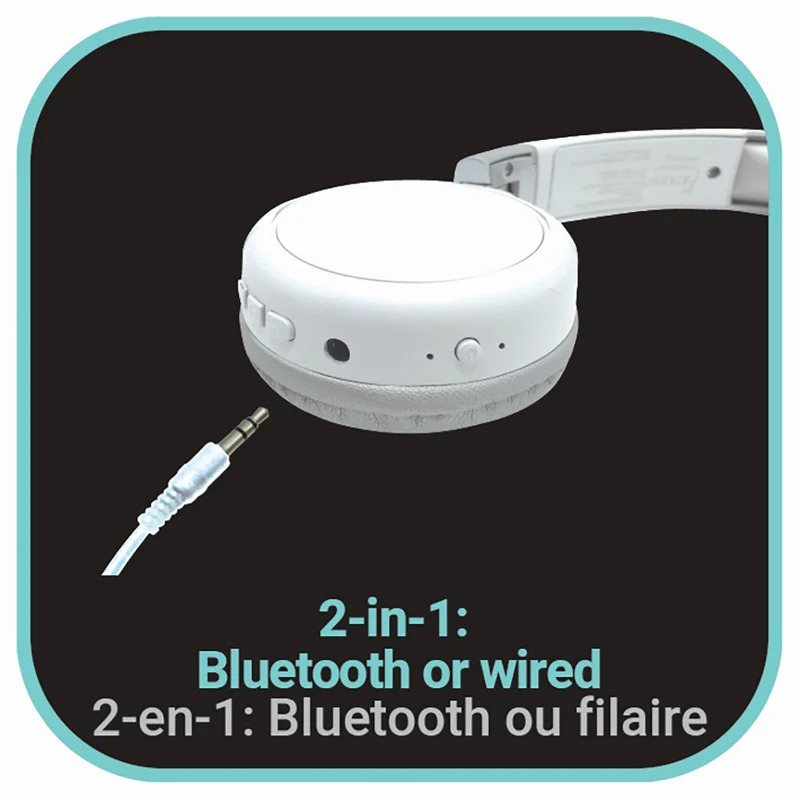 Casque 2 en 1 Bluetooth® et Filaire - Blanc
