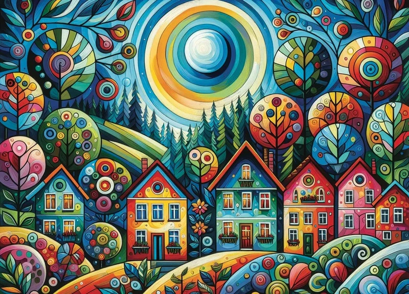 Lovely Colorful Village (1000 pcs)