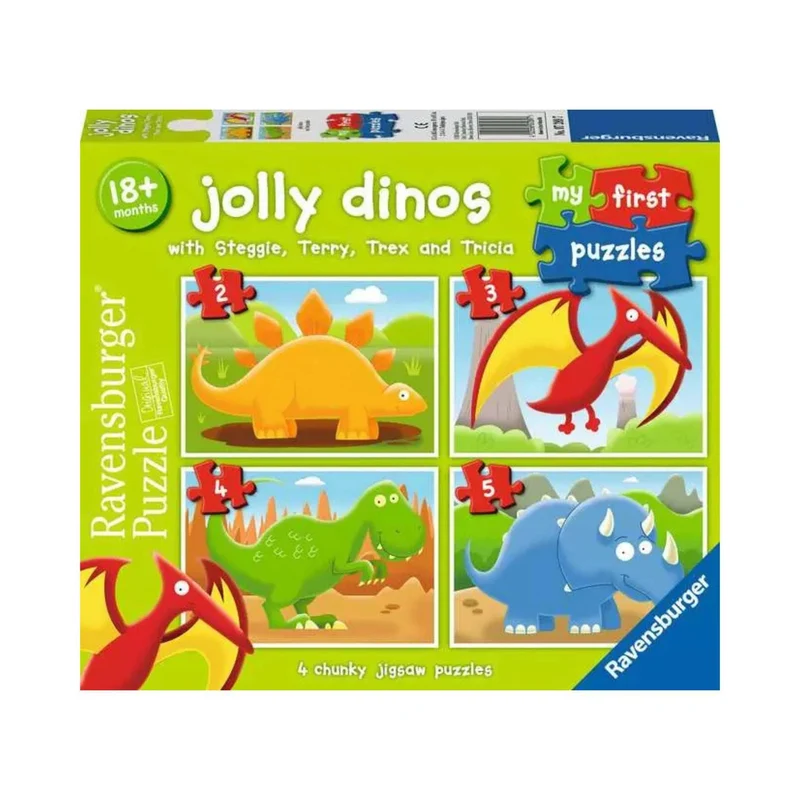 My First Puzzles - Jolly Dinos (2, 3, 4 & 5 pcs)