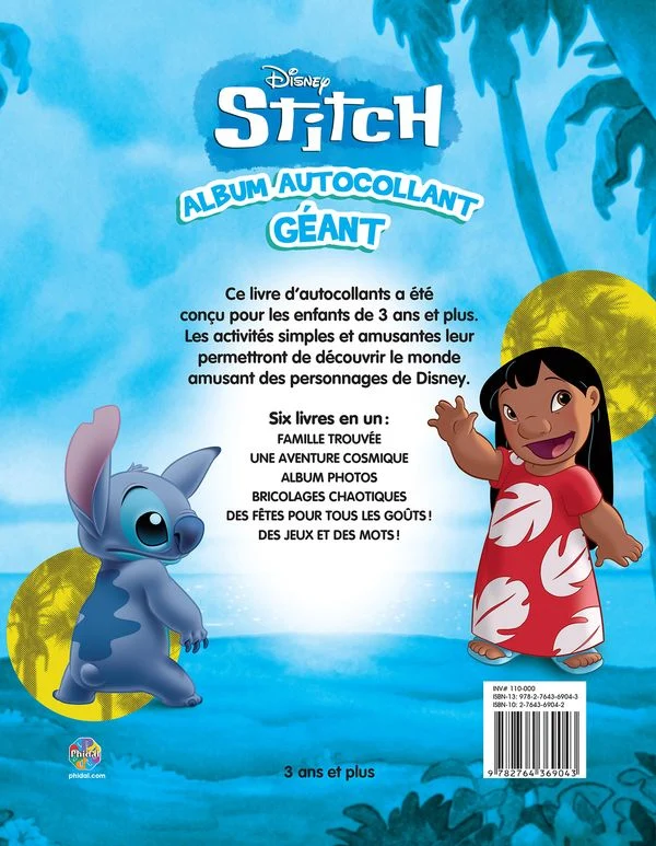 Disney Stitch - Autocollants album géant