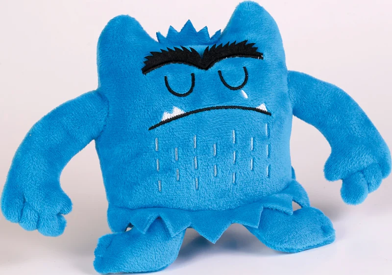 La Couleur des émotions mini peluche monstre bleue