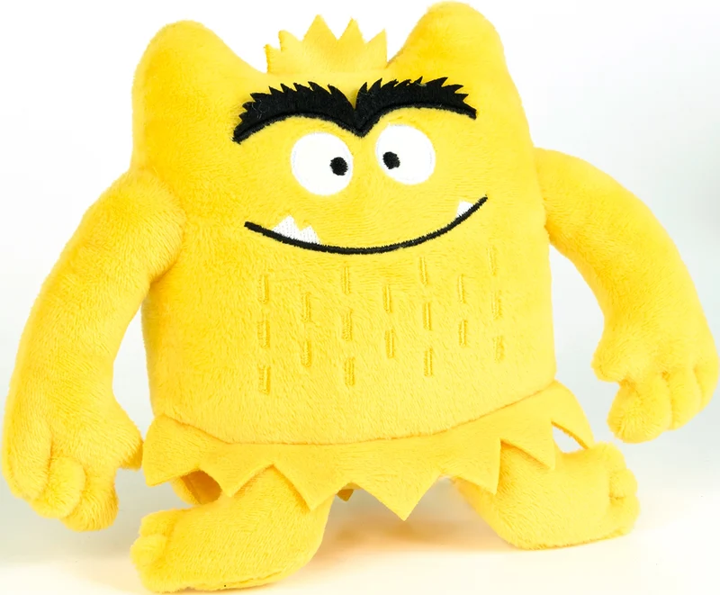 La Couleur des émotions mini peluche monstre jaune