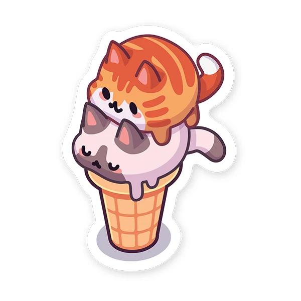 Autocollant Ice Cream Kitty